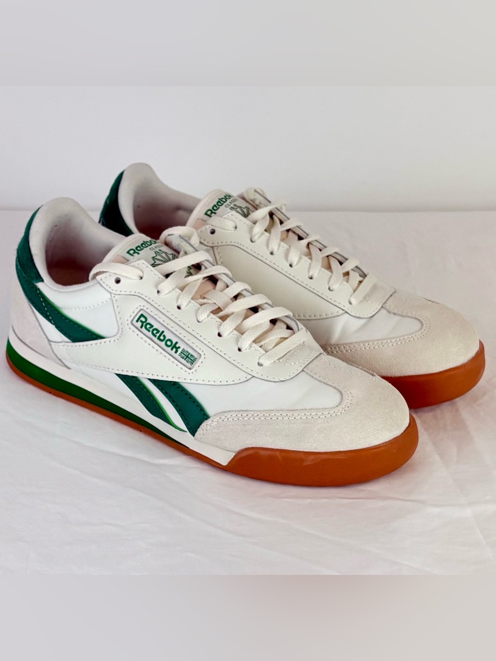 Reebok Campio XT in Green, White and Suede Colourway